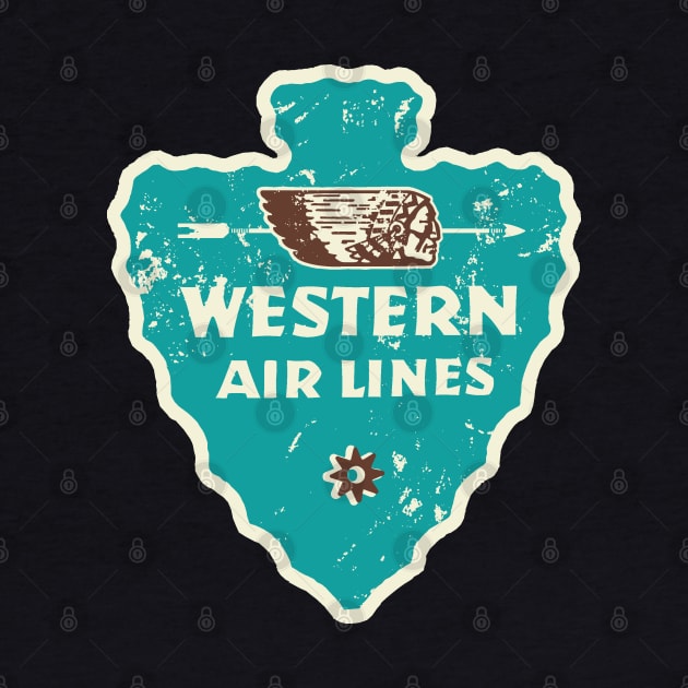 Western Airlines Vintage Label_Blue by BUNNY ROBBER GRPC